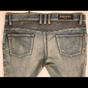 Balmain Biker Stretch Slim-fit Jeans